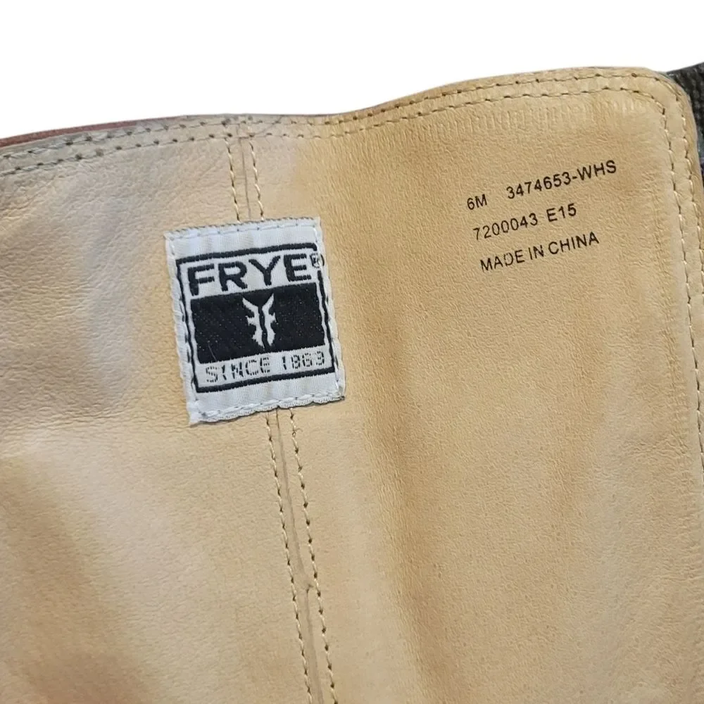 Frye Anna Gore Tall 74653 Women's Brown Leather Zipper Casual Dress Boots 6